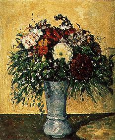 Bouquet of flowers in a blue vase