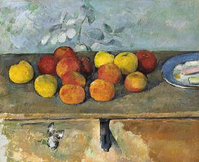 Still life with apples and biscuits