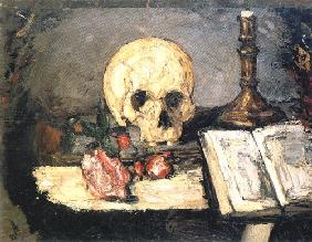 Skull and candlestick