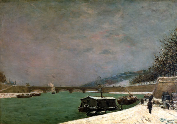 The Seine at the Pont d'Iena, Winter from Paul Gauguin