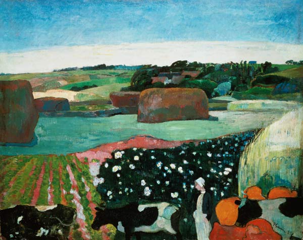 Haystack in Brittany from Paul Gauguin
