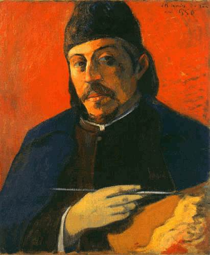 Alone portrait with pallet from Paul Gauguin