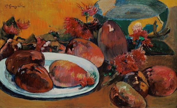 Quiet life with mango fruits from Paul Gauguin