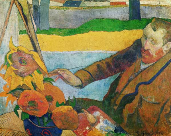 Van Gogh, sunflowers painting from Paul Gauguin