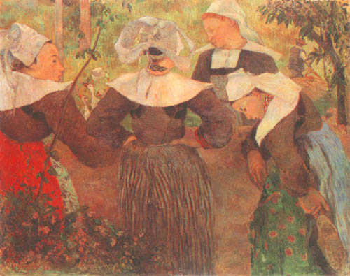Four Breton farmers from Paul Gauguin