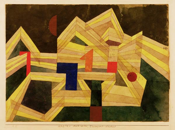 Architectur, transparent-structural, from Paul Klee