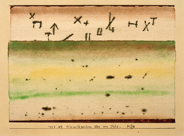 Himmelszeichen ueber dem Feld, 1924, from Paul Klee