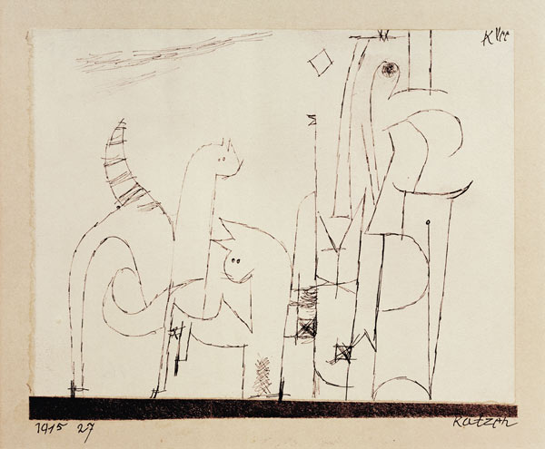 Katzen, 1915. from Paul Klee