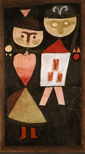 Couple dressed up from Paul Klee