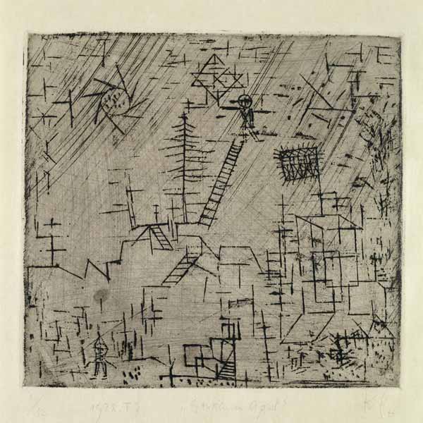The Magician in April, 1928 (etching on zinc)  from Paul Klee