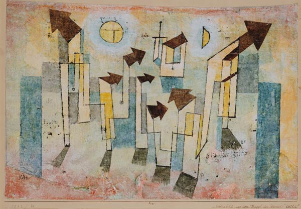 Wall picture out of the temple of the longing there from Paul Klee