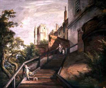 Part of the Hundred Steps and Winchester Tower, Windsor Castle from Paul Sandby