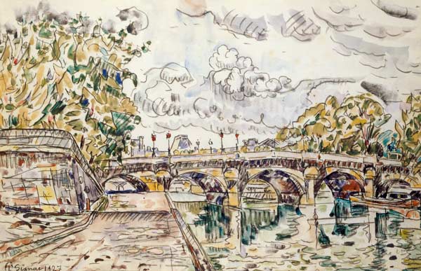 The Pont Neuf, Paris - Paul Signac as art print or hand painted oil.