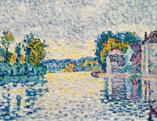The Seine near Samois (from a series of 4 pictures) from Paul Signac
