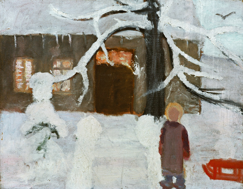 Boy in the snow from Paula Modersohn-Becker