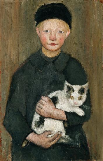 Boy with cat