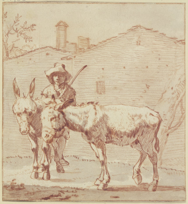 Zwei Esel und ihr Treiber from Paulus Constantijn la Fargue