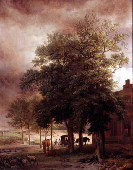 Landscape with carriage or House beyond the trees from Paulus Potter