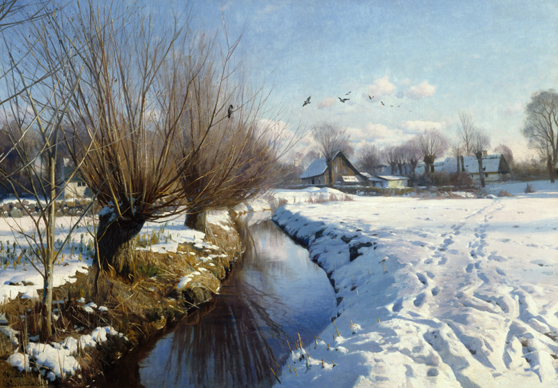 Sunny Winter's Day at the Stream from Peder Moensted