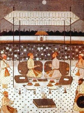 Two Moghul Princes Conversing at Night