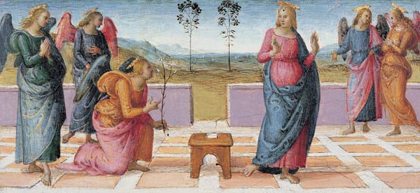 Perugino / Annunciation to Mary / Paint. from Perugino (eigentl. Pierto di Cristoforo Vanucci)