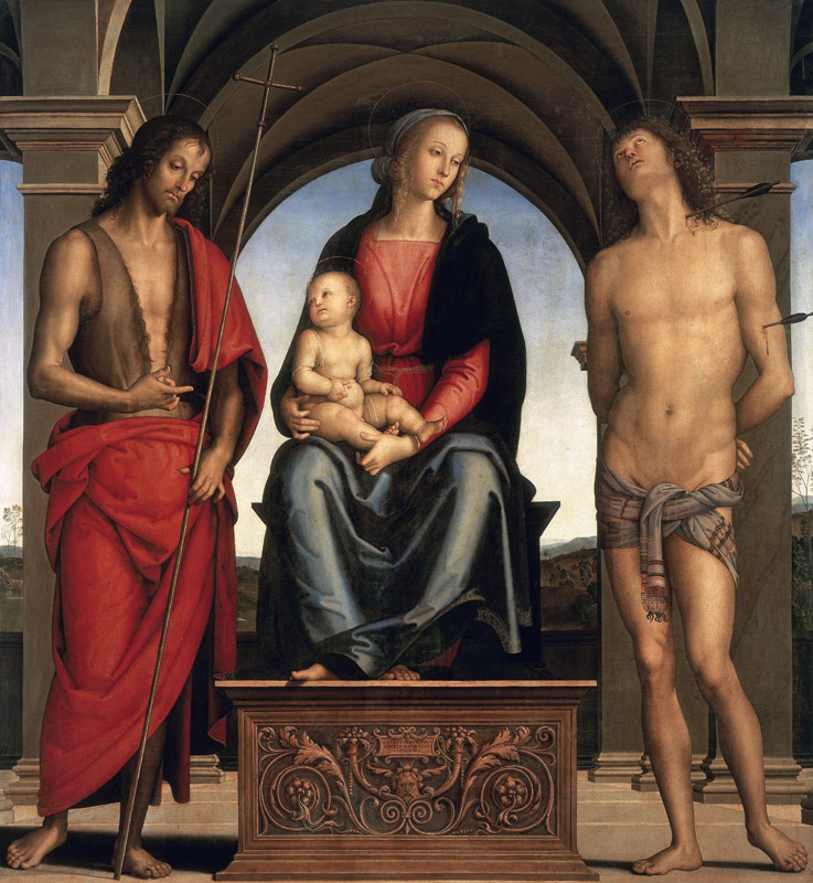 Madonna, Child & Saints / Perugino from Perugino (eigentl. Pierto di Cristoforo Vanucci)