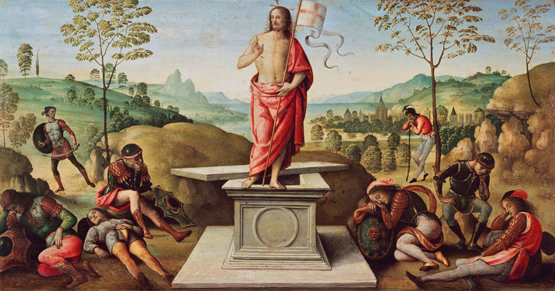 The resurrection Jesu. from Perugino (eigentl. Pierto di Cristoforo Vanucci)