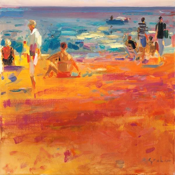 Scene de Plage (oil on canvas) 