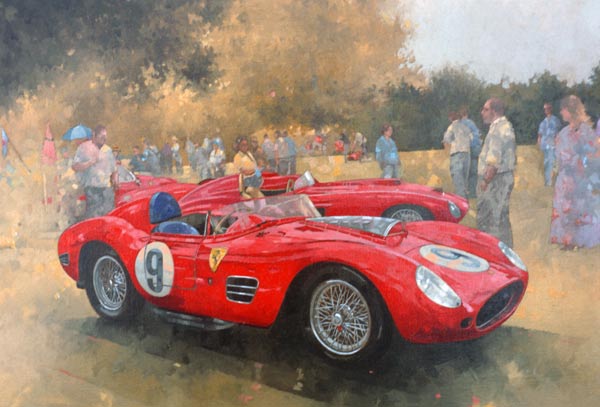Ferrari, day out at Meadow Brook (oil on canvas)  from Peter  Miller