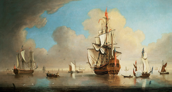 British men-o'-war and other ships from Peter Monamy