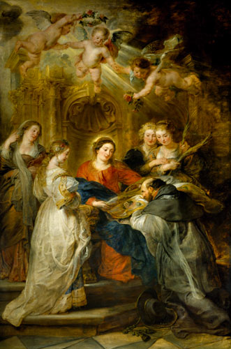 Ildefonso altar, middle picture: Maria appears to the St. Ildefonso. from Peter Paul Rubens
