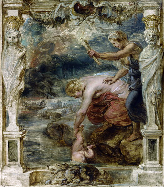 Thetis dipping the infant Achilles into the river Styx from Peter Paul Rubens