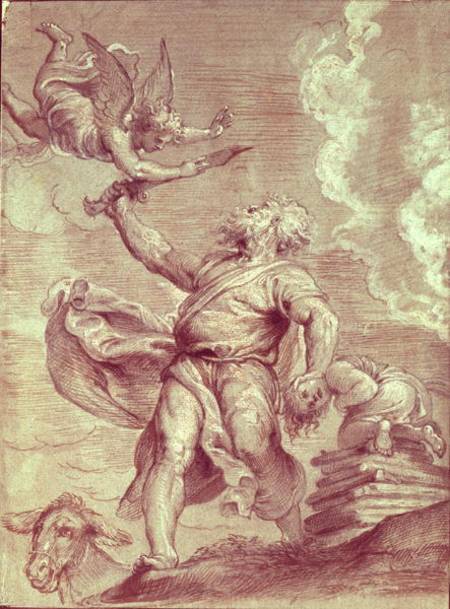 Abraham's Sacrifice of Isaac, after Titian cil & from Peter Paul Rubens