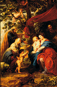 The Holy Family under the apple tree. A former wing outside's d.Ildefonso altar from Peter Paul Rubens