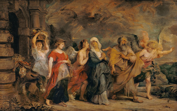 Lot's Family Leaving Sodom from Peter Paul Rubens