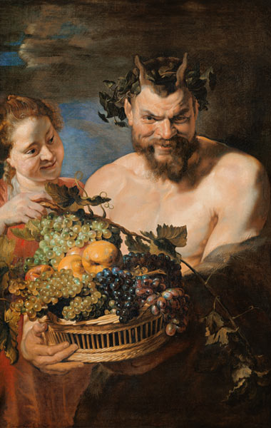 Satyr and girl with Früchtekorb. from Peter Paul Rubens