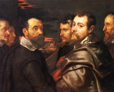 Self-portrait in the circle of his friends from Peter Paul Rubens