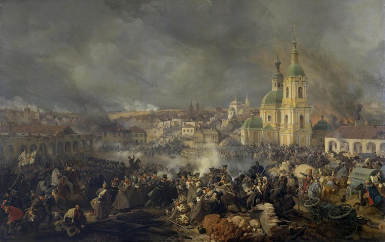 The Battle of Vyazma on November 3, 1812 from Peter von Hess
