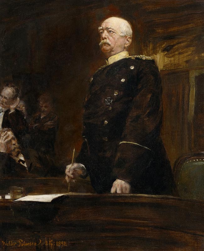 Portrait of Count Bismarck in the Reichstag from Walter Petersen