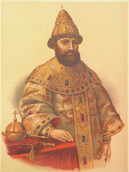 Portrait of the Tsar Michail I Fyodorovich of Russia (1596-1645) from P.F. Borel