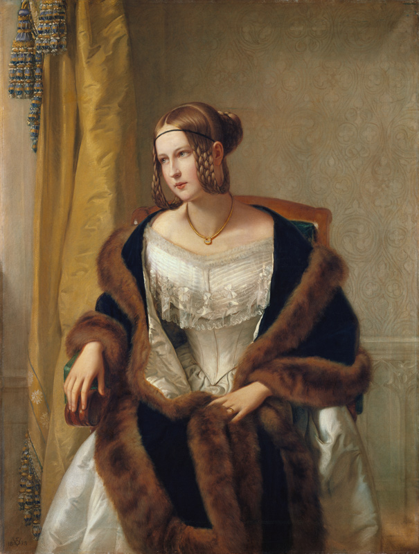 Portrait of the Baroness of Bernus from Philipp Veit