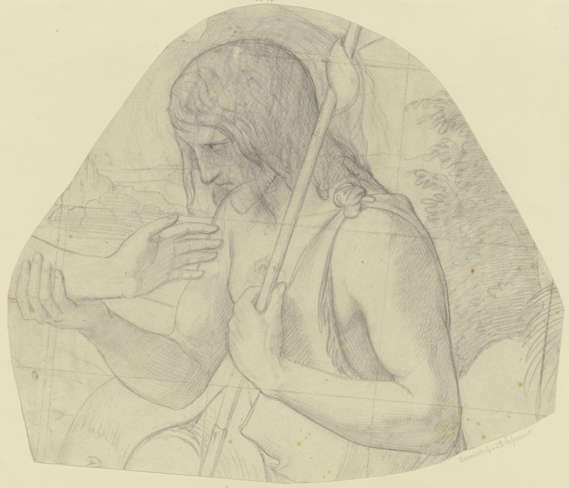 Johannes der Täufer als Halbfigur mit dem Unterarm Christi from Philipp Veit
