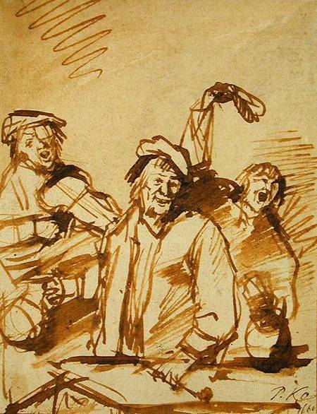 Three Cheerful Young Men from Philips Koninck