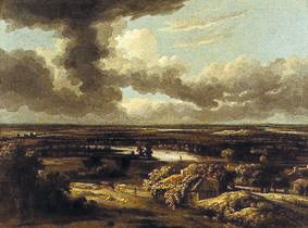 Dutch landscape with look of the dunes to the level from Philips Koninck