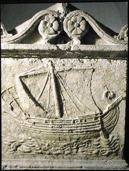 Detail of the Ship Sarcophagus, from Sidon from Phoenician