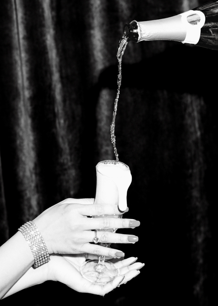 Champagne Hands Bw from Pictufy Studio III