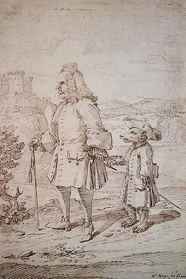 Dr. James Hay as a Bear Leader, c.1704-29 (pen and ink on paper) from Pier Leone Ghezzi