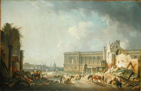 Clearing the Colonnade of the Louvre from Pierre Antoine Demachy