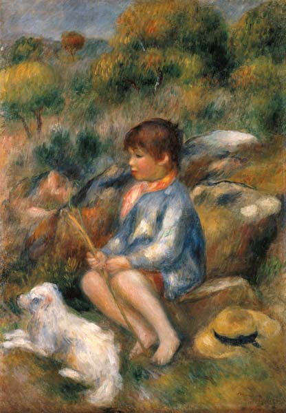 Have young with his little dog. from Pierre-Auguste Renoir