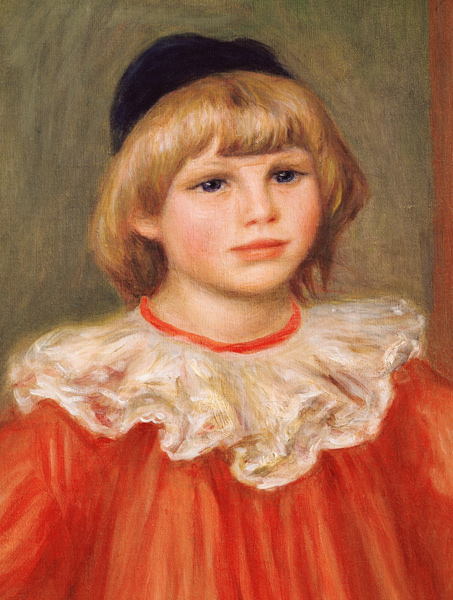 Claude Renoir dressed as a clown - Detail from Pierre-Auguste Renoir